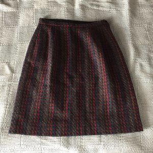ILGWU Plaid/Stripe Skirt